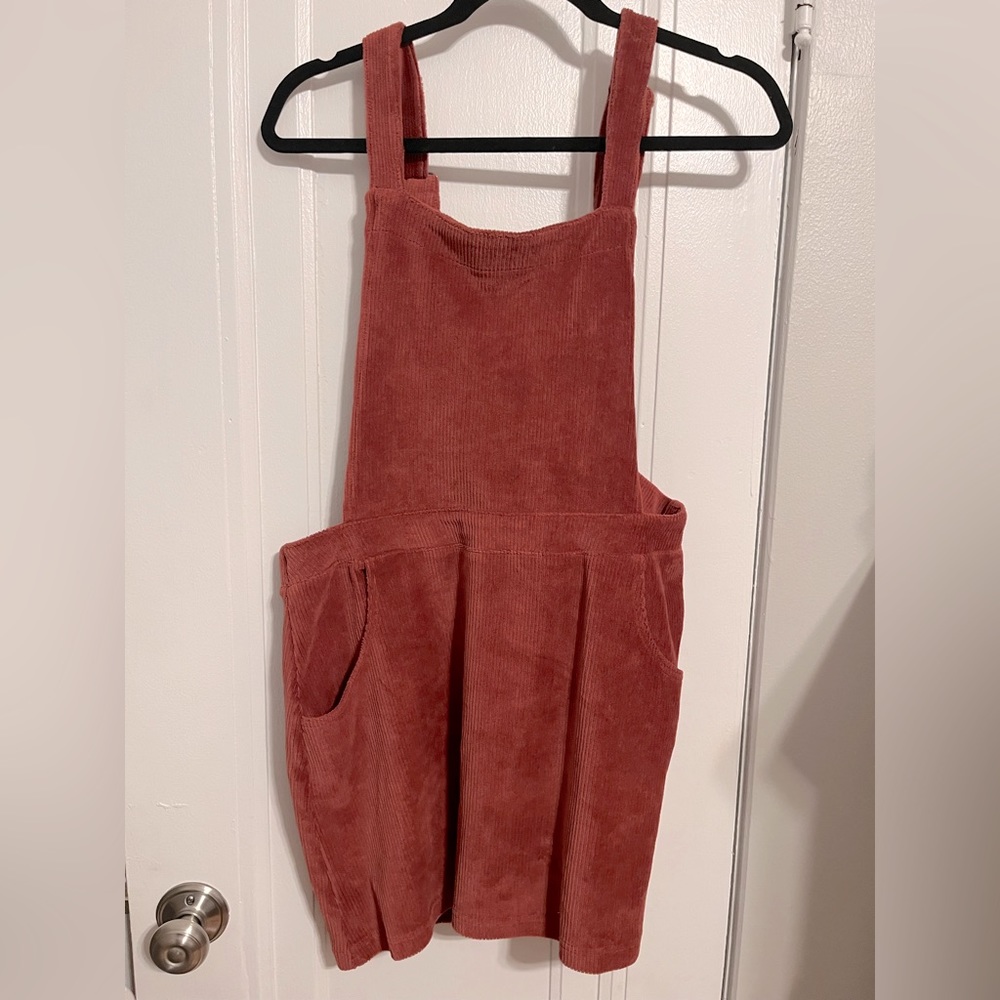 Rewash corduroy overall dress